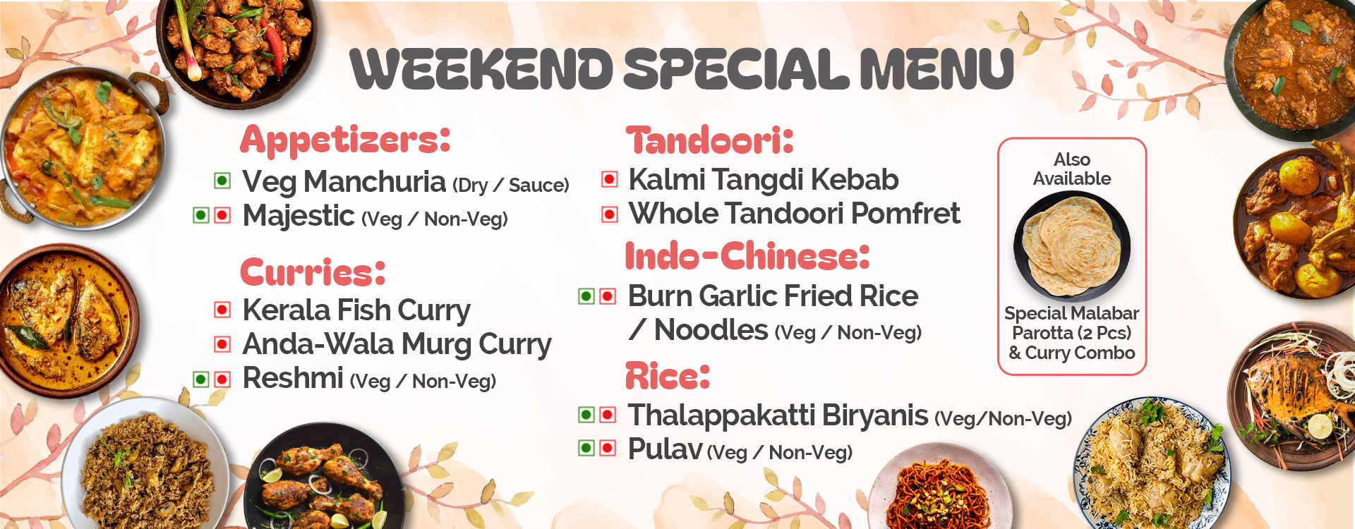#3 Weekend Menu Banner Oct 23th